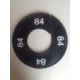 Maatring 9cm zwart/wit 84 